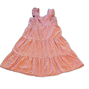 beachlunchlounge cotton Patterned Tiered Sundress cottage core Sz Large